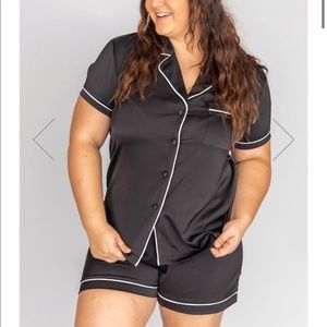 Silent Night Satin PJ top